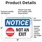 Signmission Not An Exit Sign With Symbol, 5 in W x Rectangle, Vinyl Decal OS-2PACK-NS-D-35-L-15165 - alternate 6